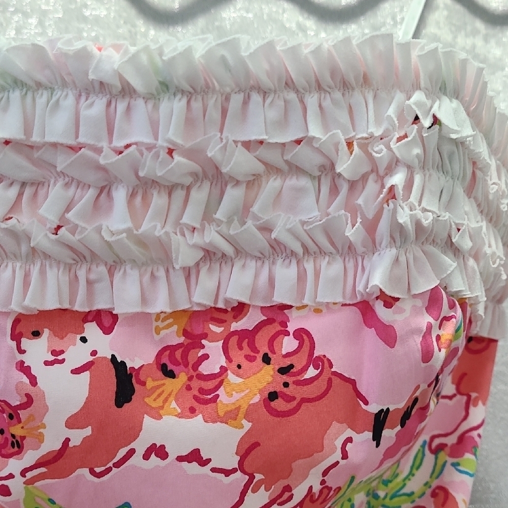 Lilly Pulitzer Strapless Ferra Dress Call Me Kitty Cat 6 - Picture 7 of 13